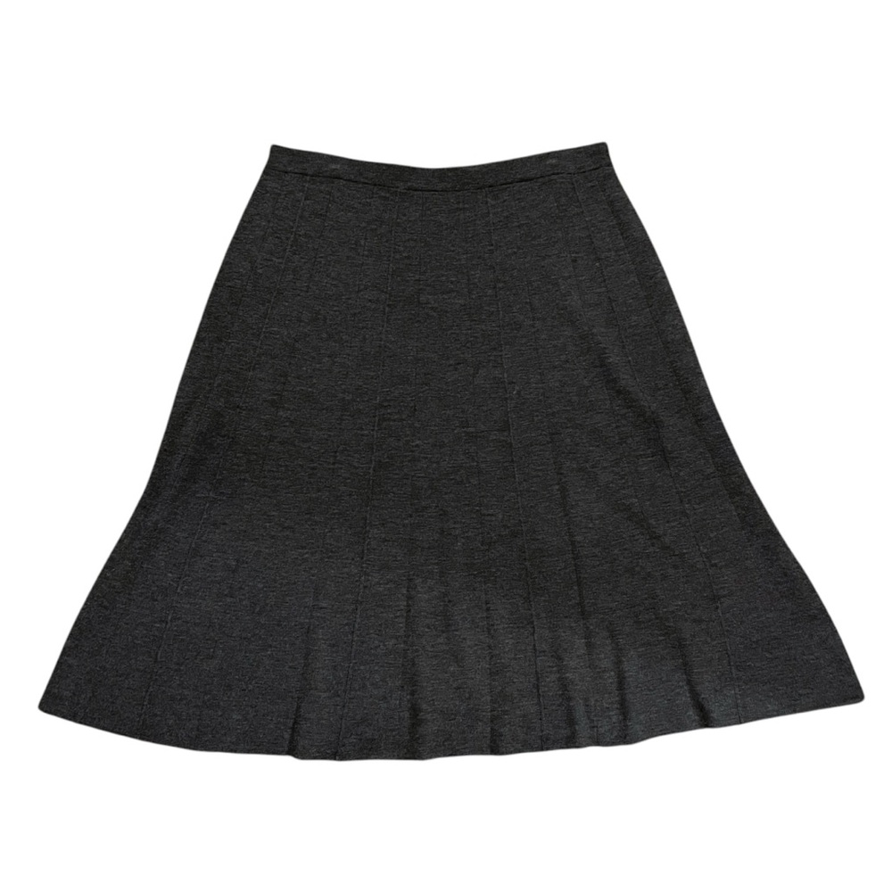 Eileen Fisher Merino Wool Pleated Midi Skirt